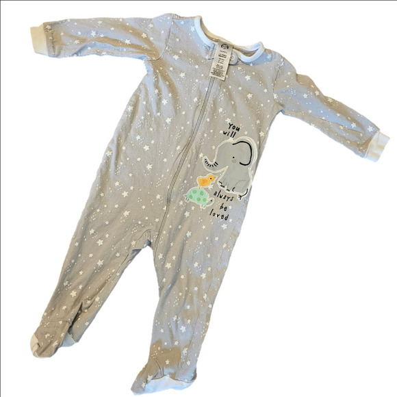 6/$20 Gerber Elephant Print Onesies Size 3-6 Months Lot Of 2 - Picture 7 of 15